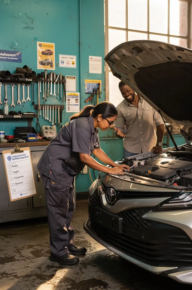 Detailed view of diagnostic tools and equipment used in New York City auto repair shops for accurate assessments.